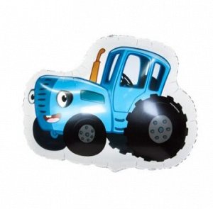 Фольга шар фигура Синий трактор 26"/66 см