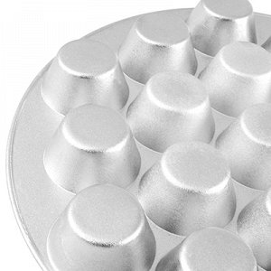 Форма для выпечки кексов алюминиевая, 19 секций д5,2см, литая (Россия)