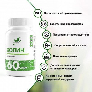 Холин NaturalSupp Choline 240мг - 60 капс
