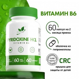 Витамин B-6 NaturalSupp Pyridoxine HCL - 60 капс.