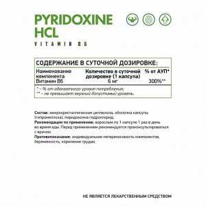 Витамин B-6 NaturalSupp Pyridoxine HCL - 60 капс.