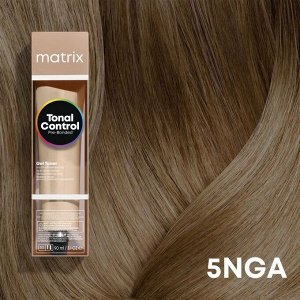 Матрикс Гелевый тонер с кислотным РН для волос 5NGA Светлый Шатен Натуральный Золотистый Matrix Tonal Control 90 мл