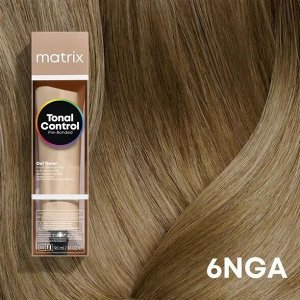 Матрикс Гелевый тонер с кислотным РН для волос 6NGA Темный Блондин Натуральный Золотистый Пепельный Matrix Tonal Control 90 мл