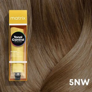 Матрикс Гелевый тонер с кислотным РН для волос 5NW Светлый Шатен Натуральный Теплый Matrix Tonal Control 90 мл