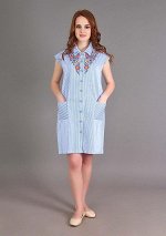Халат Алла с карманами(принт цветы) арт.1-104