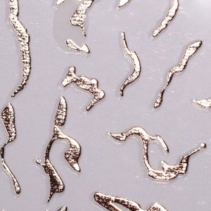 Наклейки для ногтей «Мрамор», металлизированные, цвет золотистый