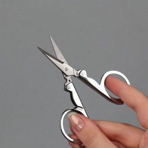 Ножницы маникюрные, прямые, складные, 9 см