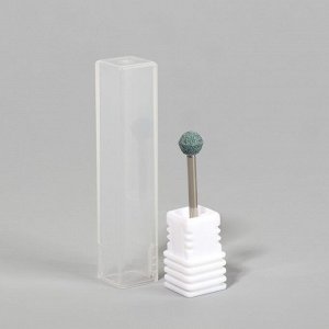 Фреза корундовая для маникюра «Шар», средняя жёсткость, 7 мм, в пластиковом футляре