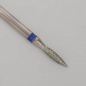 Фреза алмазная для маникюра «Пламя», средняя зернистость, 1,8 ? 8 мм, в пластиковом футляре