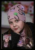 Комплект для девочки хлопковый «Весёлая Азбука» (пудр.лав)