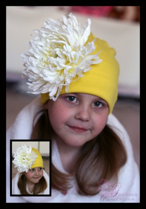 Желтая шапочка с хризантемой Мономаха
