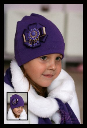 Фиолетовая шапка с бантом Восток…