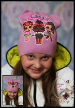 Вязаная шапка-кошка «L.O.L Surprise»(расцветки в ассортименте)