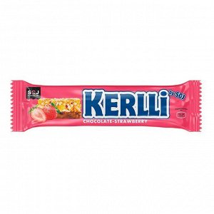 Батончик 3781 злаковый "KERLLI" с клубникой в молочном шоколаде 50г  шт.
