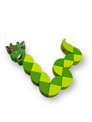 Wood Toys™ Змейка Большая Жираф зеленый