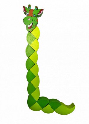 Wood Toys™ Змейка Большая Жираф зеленый