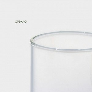 Банка для сыпучих продуктов BellaTenero «Эко», 150 мл, 5.5*7 см, с бамбуковой крышкой, стекло, прозрачная