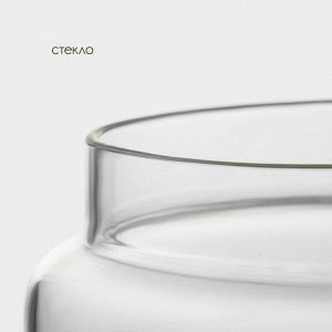 Банка для сыпучих продуктов BellaTenero «Эко», 3 л, 14.5*21 см, с бамбуковой крышкой, стекло, прозрачная