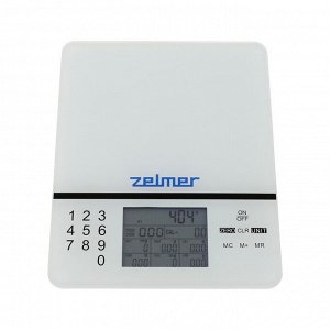 Весы кухонные Zelmer ZKS1500N, электронные, до 5 кг, серые