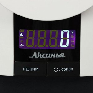 Весы кухонные "АКСИНЬЯ" КС-6505, электронные, до 3 кг, белые