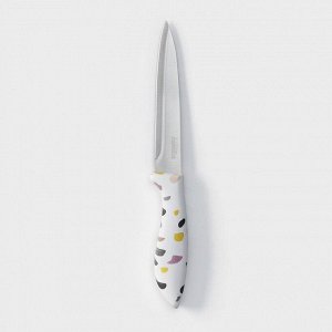 Нож кухонный универсальный Доляна Sparkle, лезвие 12,5 см, цвет белый