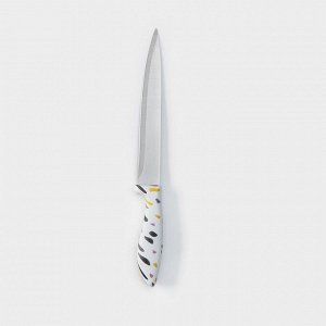 Нож разделочный Доляна Sparkle, цвет белый