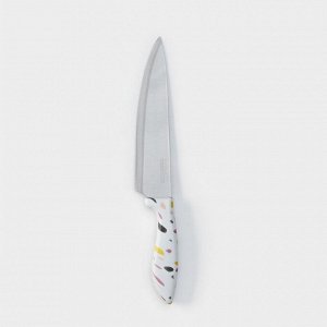 Нож - шеф Доляна Sparkle, лезвие 20 см, цвет белый