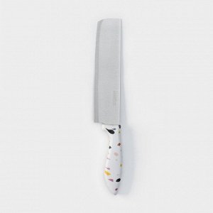 Нож - топорик кухонный Доляна Sparkle, лезвие 20 см, цвет белый