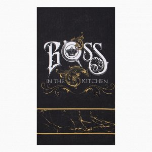 Набор кухонный Полотенец "Доляна" Boss 35х60 см - 4шт, 100% хл, 160г/м2