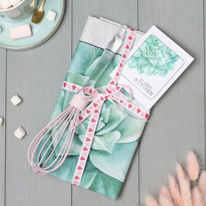 Набор подарочный Kitchen: полотенце 40x73 см, венчик кухонный