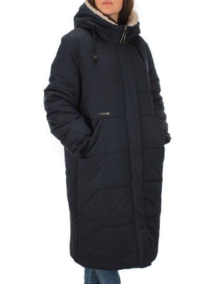 M-9091 DK. BLUE Пальто зимнее женское CORUSKY (верблюжья шерсть)