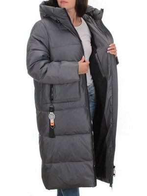 H-2209 DK.GRAY Пальто зимнее женское (200 гр .холлофайбер)