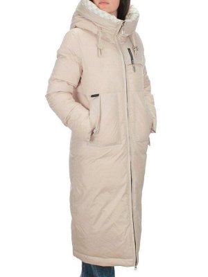 9120 LT.BEIGE Пальто зимнее женское (200 гр. холлофайбера)