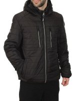 1560 BLACK Куртка мужская демисезонная  (80 гр. холлофайбер)