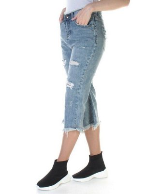 7065 Бриджи джинсовые женские (98% хлопок, 2% полиэстер)