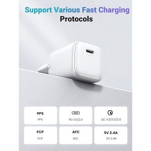 Устройство зарядное сетевое Nexode Mini USB-C 20W PD GaN Fast Charger, Ugreen