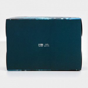 Коробка для капкейка «Синий фотографичный», 23 x 16 x 10 см