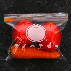 Пакет для заморозки с двойным zip-lock замком 16*14см, 10 шт