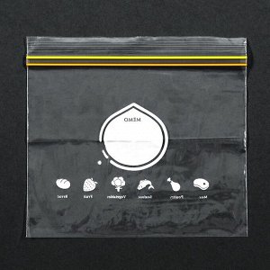 Пакет для заморозки с двойным zip-lock замком 16*14см, 10 шт