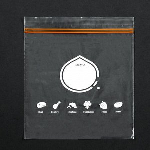 Пакет для заморозки с двойным zip-lock замком 18*20см, 10 шт