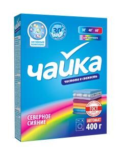 Чайка Северное сияние порошок стиральный 400гр. автомат чистота и свежесть д/цвет.белья карт./уп 1шт / 18шт / 82499 / 002416 Код: 3550020110