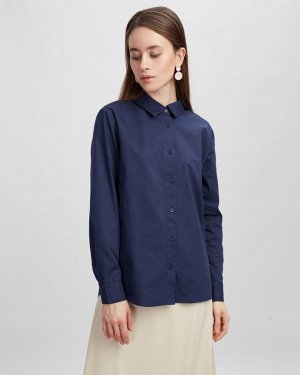 Блуза темно-синий Блузка жен. 65% Хлопок, 35% Полиэстер ОЗ-20 / ВЛ-20