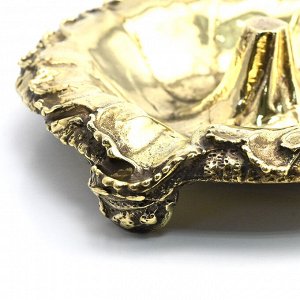 Пепельница круглая из бронзы 90*90*20мм