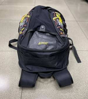 Рюкзак мужской черный с желтым