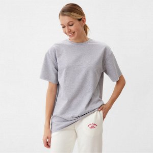 Футболка женская MINAKU OVERSIZE FIT: светло-серая