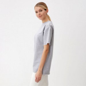 Футболка женская MINAKU OVERSIZE FIT: цвет светло-серый