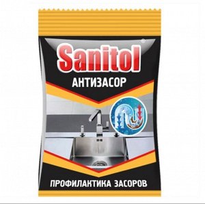 Sanitol Антизасор для чистки труб 90 г.