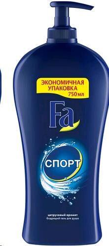 Fa Active Спорт гель д/душа 750мл муж бодрящ. д/в тип.кожи цитрус дозатор 1шт / 6шт / 2039375 / 013962
