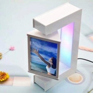 Магнитная левитационная фоторамка ПРЯМОУГОЛЬНИК для дома, офиса LED подсветка