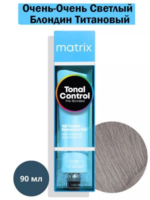 Матрикс Гелевый тонер с кислотным РН для волос 10Т Очень-Очень Светлый Блондин Титановый Matrix Tonal Control 90 мл
